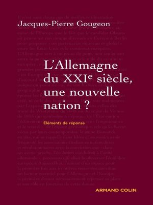 cover image of L'Allemagne dans le XXIe siècle